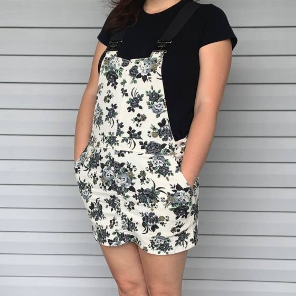 Forever 21 Floral Overall Dress